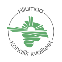 Hiiumaa kohalik kvaliteet – roheline logo valge ringiga